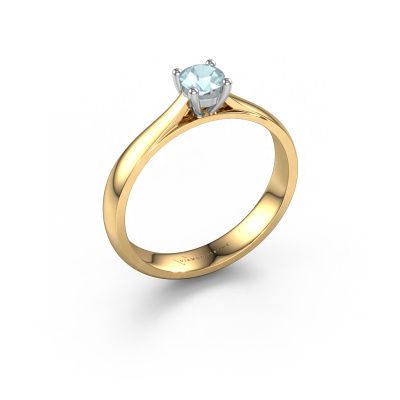Verlobungsring Sam 585 Gold Aquamarin 4.2 mm
