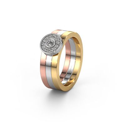 Alliance WH2102L 585 or rose diamant synthétique ±6x1.8 mm