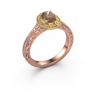 Verlobungsring Alice OVL 585 Roségold Braun Diamant 0.904 crt