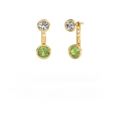 Boucles d'oreilles Halle 585 or jaune péridot 6 mm