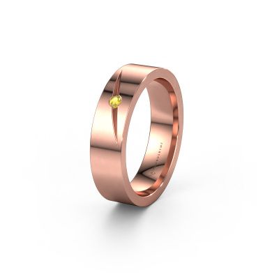 Wedding ring WH0170L15A 585 rose gold yellow sapphire ±0.20x0.07 in