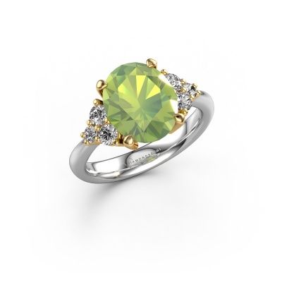 Verlobungsring Aleida OVL 1 585 Weißgold Peridot 9x7 mm