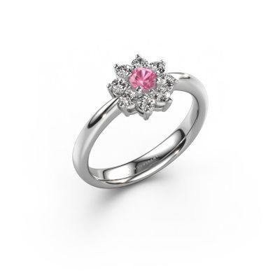 Verlobungsring Camille 1 950 Platin Pink Saphir 3.4 mm