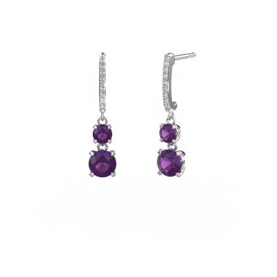 Ohrhänger Tanja 2 585 Weißgold Amethyst 4.2 mm