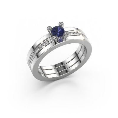 Engagement ring Alisha 950 platinum sapphire 4 mm