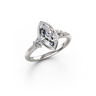 Engagement ring Aliyah MRQ 585 white gold diamond 1.383 crt