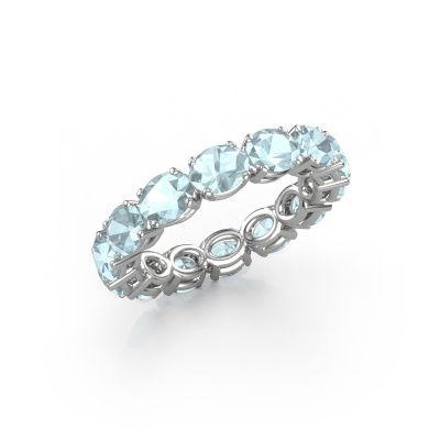Ring Vivienne OVL 5x4 585 white gold aquamarine 5x4 mm
