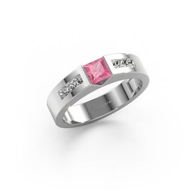 Verlobungsring Arlena 2 950 Platin Pink Saphir 4 mm