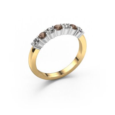 Ring Yasmin 7 585 gold smokey quartz 2.7 mm