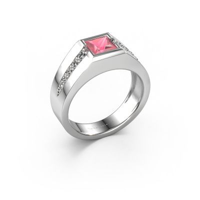 Pinky ring Simon 585 white gold tourmaline pink 4.5 mm