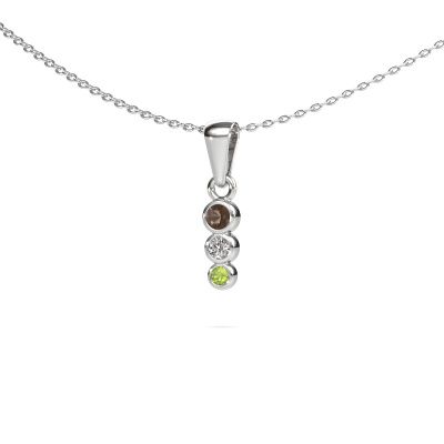 Anhänger Felica 585 Weißgold Rauchquarz 2.7 mm