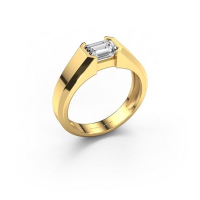 Bague pour homme Rick 585 or jaune diamant synthétique 1.15 crt