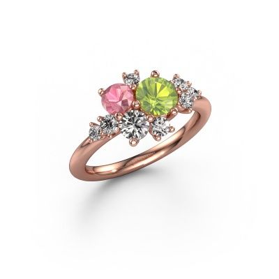 Ring Veronica 585 rose gold peridot 5.4 mm