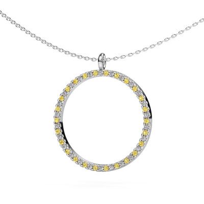 Pendant Towanda 950 platinum yellow sapphire 1.2 mm