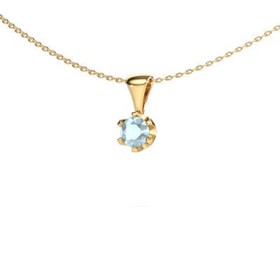 Necklace Fran 585 gold aquamarine 5 mm