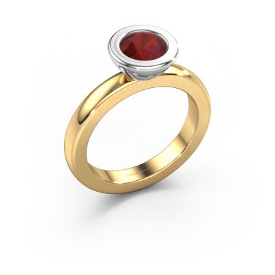 Stacking ring Eloise Round 585 gold ruby 6 mm