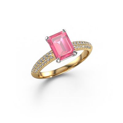 Verlobungsring Morane EME 585 Gold Pink Saphir 8x6 mm