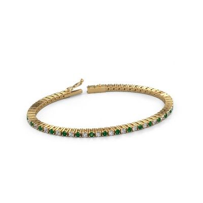 Tennis bracelet Karin 2.4 mm 585 gold emerald 2.4 mm
