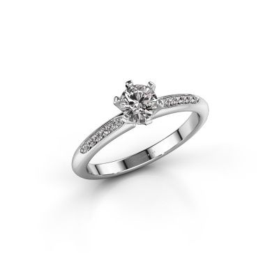 Engagement ring Tiffy 2 585 white gold lab-grown diamond 0.40 crt