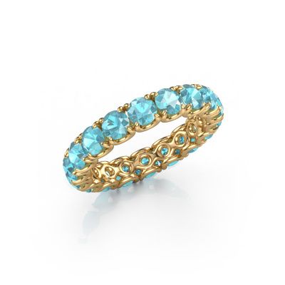Stackable ring Estee 3.7 585 gold blue topaz 3.7 mm