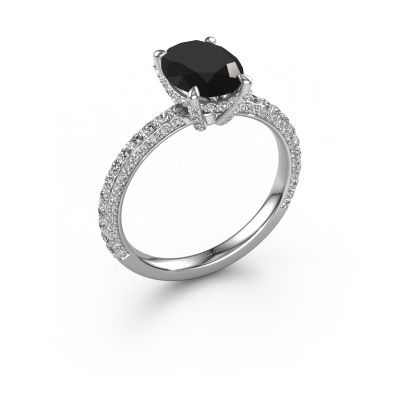 Verlobungsring Saskia 2 ovl 950 Platin Schwarz Diamant 2.868 crt