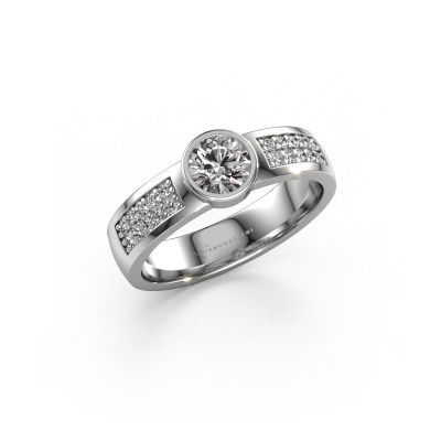 Verlobungsring Ise 3 950 Platin Zirkonia 4.7 mm