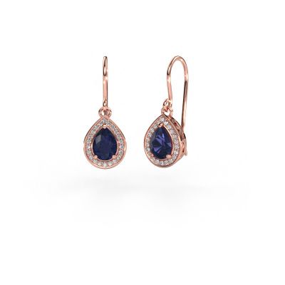 Drop earrings Beverlee 1 585 rose gold sapphire 7x5 mm