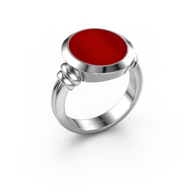 Signet ring Jake 4 950 platinum carnelian 15x13 mm