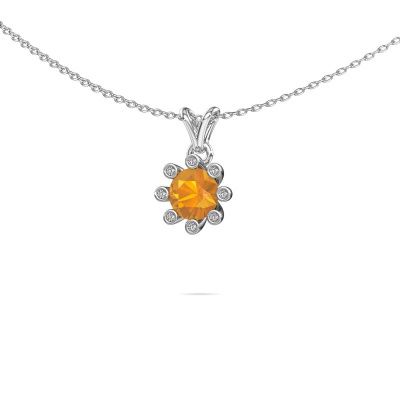 Anhänger Carola 3 585 Weißgold Citrin 6 mm