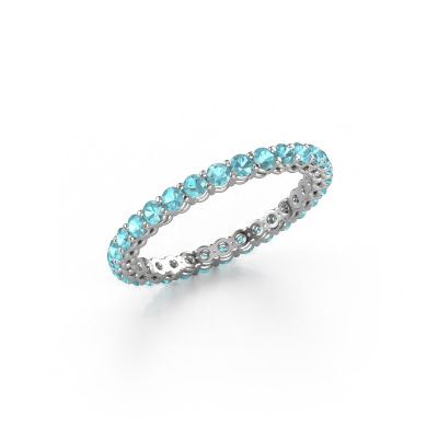 Stackable ring Michelle full 2.0 585 white gold blue topaz 2 mm