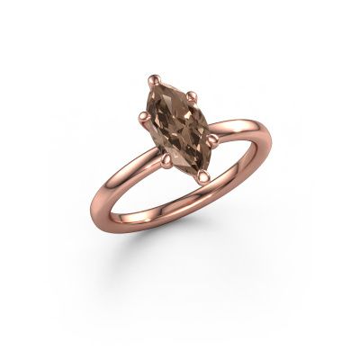 Verlovingsring Simone MRQ 1 585 rosé goud bruine diamant 1.25 crt