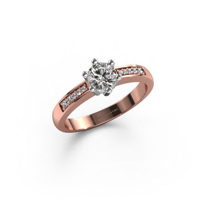 Verlovingsring Luna 2 585 rosé goud diamant 0.50 crt
