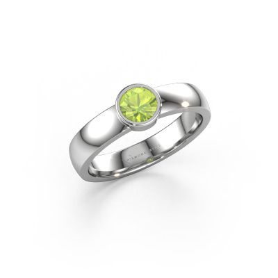 Ring Ise 1 585 white gold peridot 4.7 mm