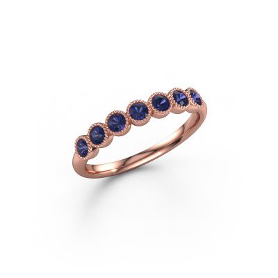 Ring Mariam half 585 rose gold sapphire 2.4 mm