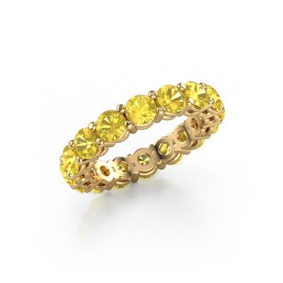 Stackable ring Michelle full 4.0 585 gold yellow sapphire 4 mm