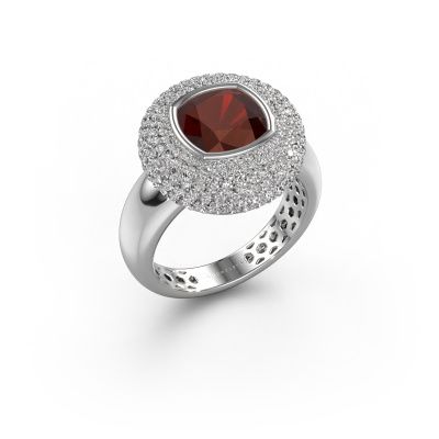 Ring Keshia 950 platinum garnet 8 mm
