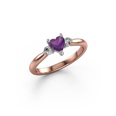 Verlobungsring Lieselot HRT 585 Roségold Amethyst 5 mm