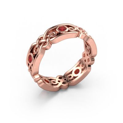 Wedding ring Rosa 585 rose gold ruby ±5x2 mm