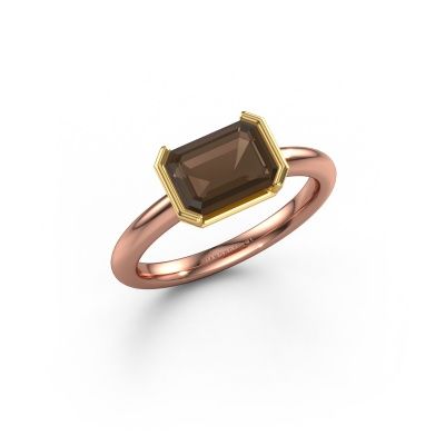 Verlobungsring Tayler EME 585 Roségold Rauchquarz 8x6 mm