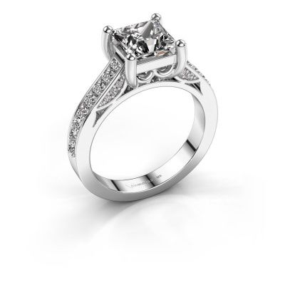 Engagement ring Feline 585 white gold diamond 1.70 crt