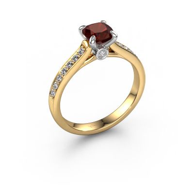 Verlobungsring Valorie cus 2 585 Gold Granat 5.5 mm