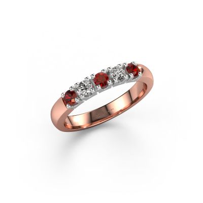 Ring Rianne 5 585 Roségold Granat 2.7 mm