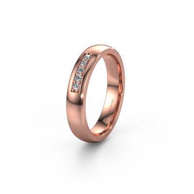 Wedding ring WH0111L24BP 585 rose gold diamond ±0.16x0.08 in