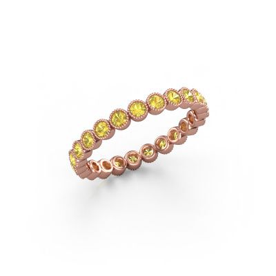Ring Mariam 0.03 585 rose gold yellow sapphire 2 mm