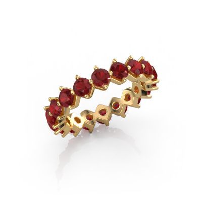 Stackable ring Janie 3.4mm 585 gold ruby 3.4 mm