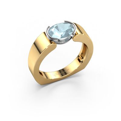 Ring Tonya 585 gold aquamarine 8x6 mm