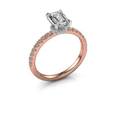 Bague de fiançailles Crystal EME 4 585 or rose diamant 1.46 crt