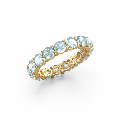 Stackable ring Heddy rnd 3.7 585 gold aquamarine 3.7 mm