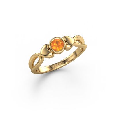 Bague Lorrine 585 or jaune citrine 4 mm