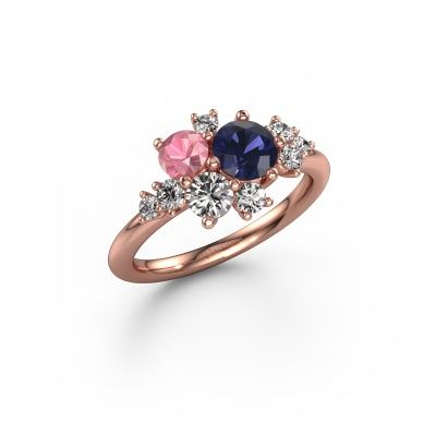 Ring Veronica 585 rose gold sapphire 5.4 mm